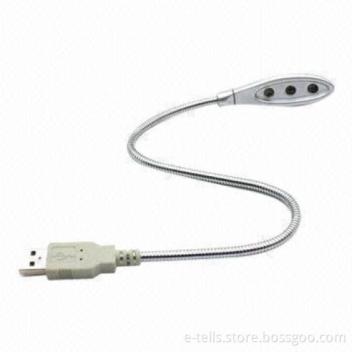 USB LED Lamp with Flexible Metal Brace